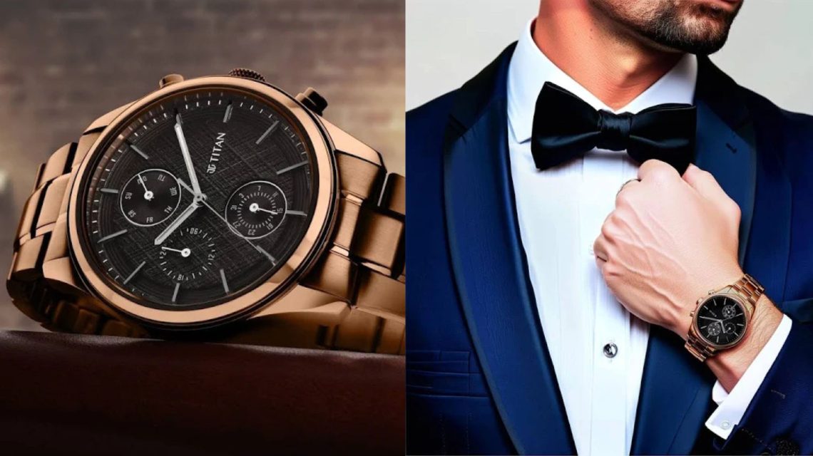 Titan Neo Splash Black Dial Watch
